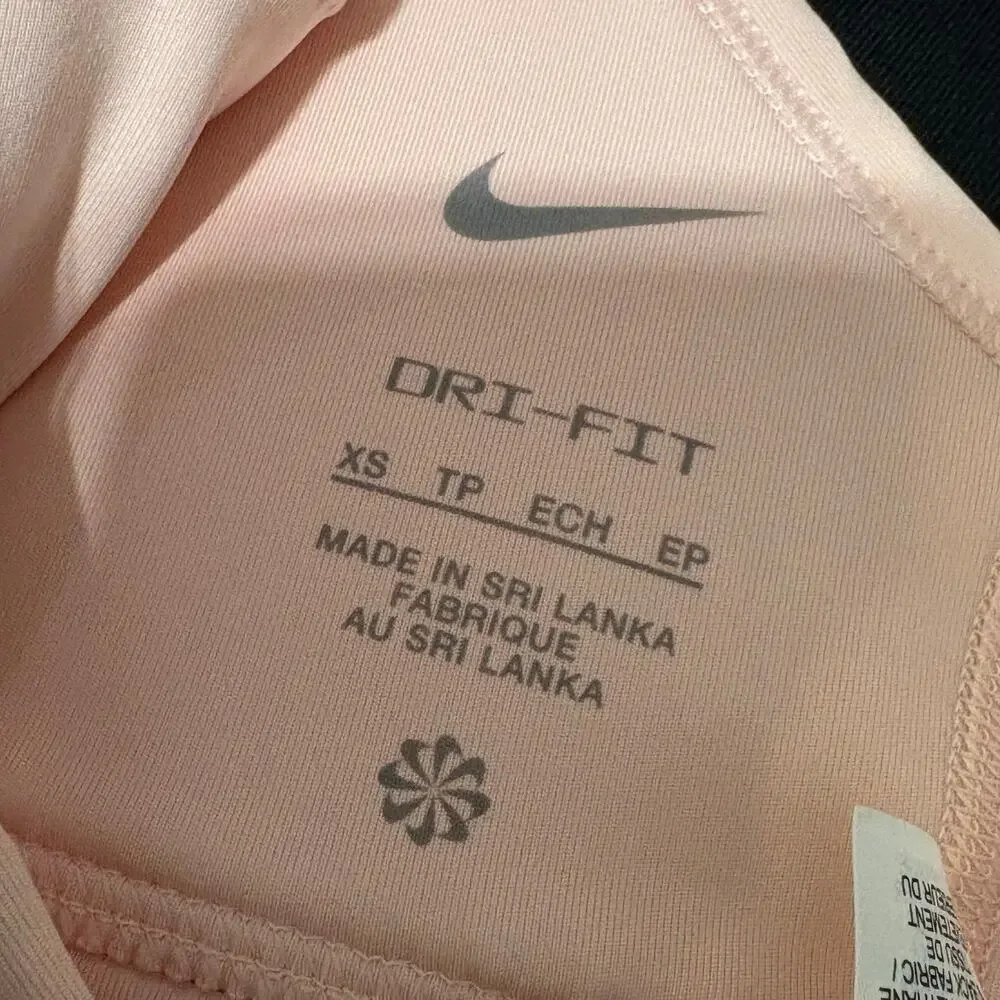 Nike Light Baby Pink XS Women's Athletic Sports Bra